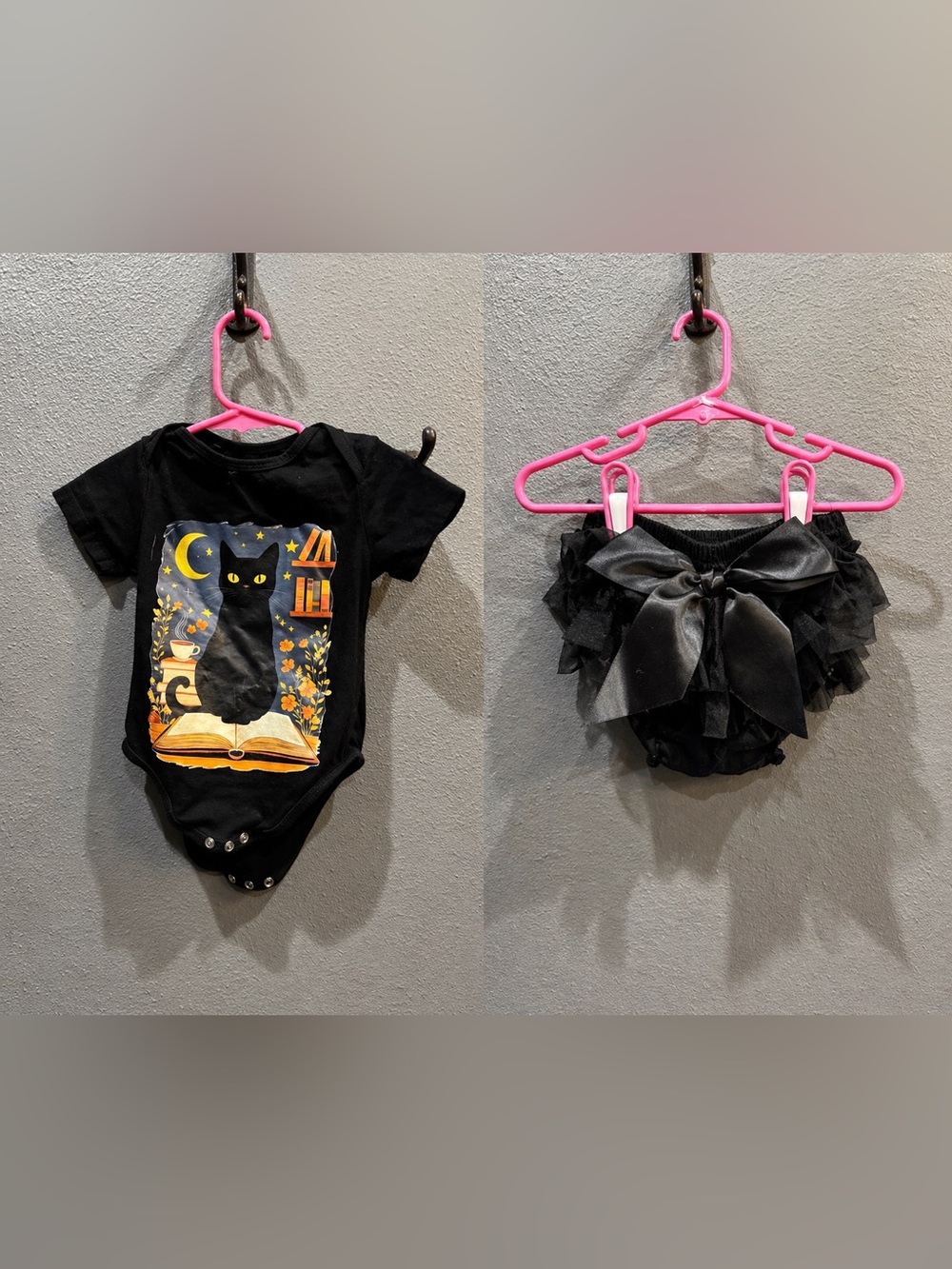 Mystical Night Black Cat Kids Bodysuit